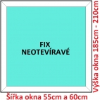 Plastov okna FIX SOFT rka 55 a 60cm x vka 185-210cm